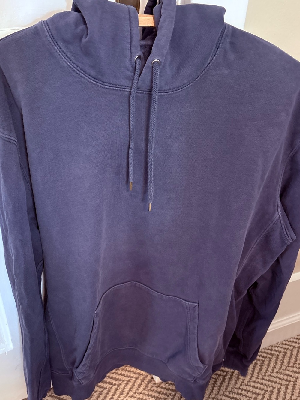 Men's Jcrew Navy Pullover Hoodie